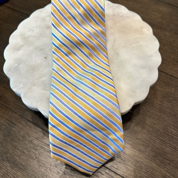 Jones New York Blue and Yellow Striped Tie - Picture 1 of 3